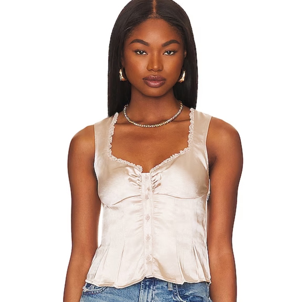 Revolve -Mina Bustier Top in Taupe